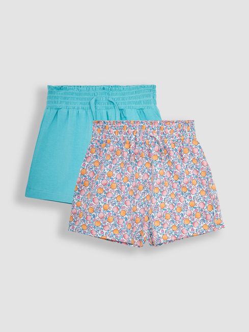 Buy Pink Apple & Duck Egg Blue 2-Pack Pretty Shorts from the JoJo Maman ...