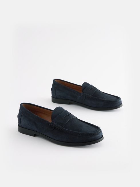 Buy Navy Penny Loafers from the Joules online shop