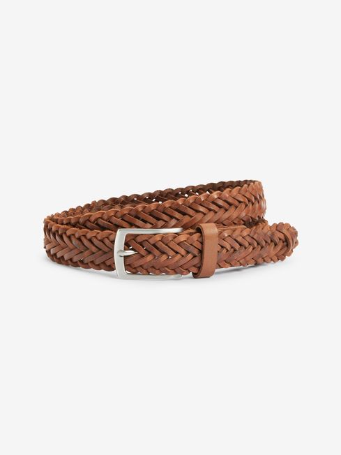 Buy Brown Leather Weave Belt from the Joules online shop