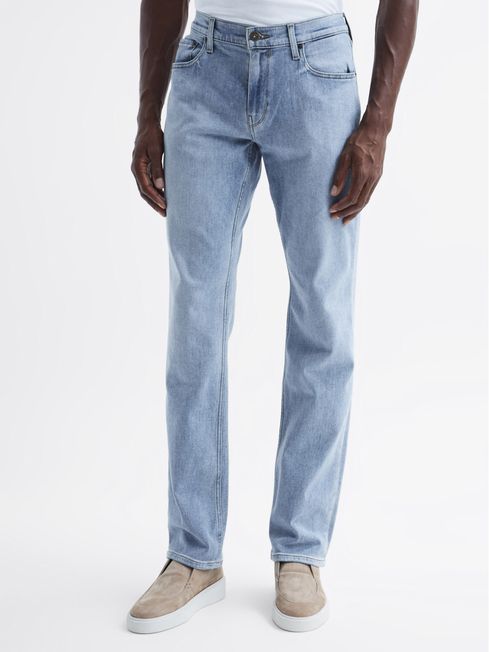 Paige Straight Leg Jeans in Blue - REISS