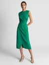 Sleeveless Bodycon Dress in Green - REISS