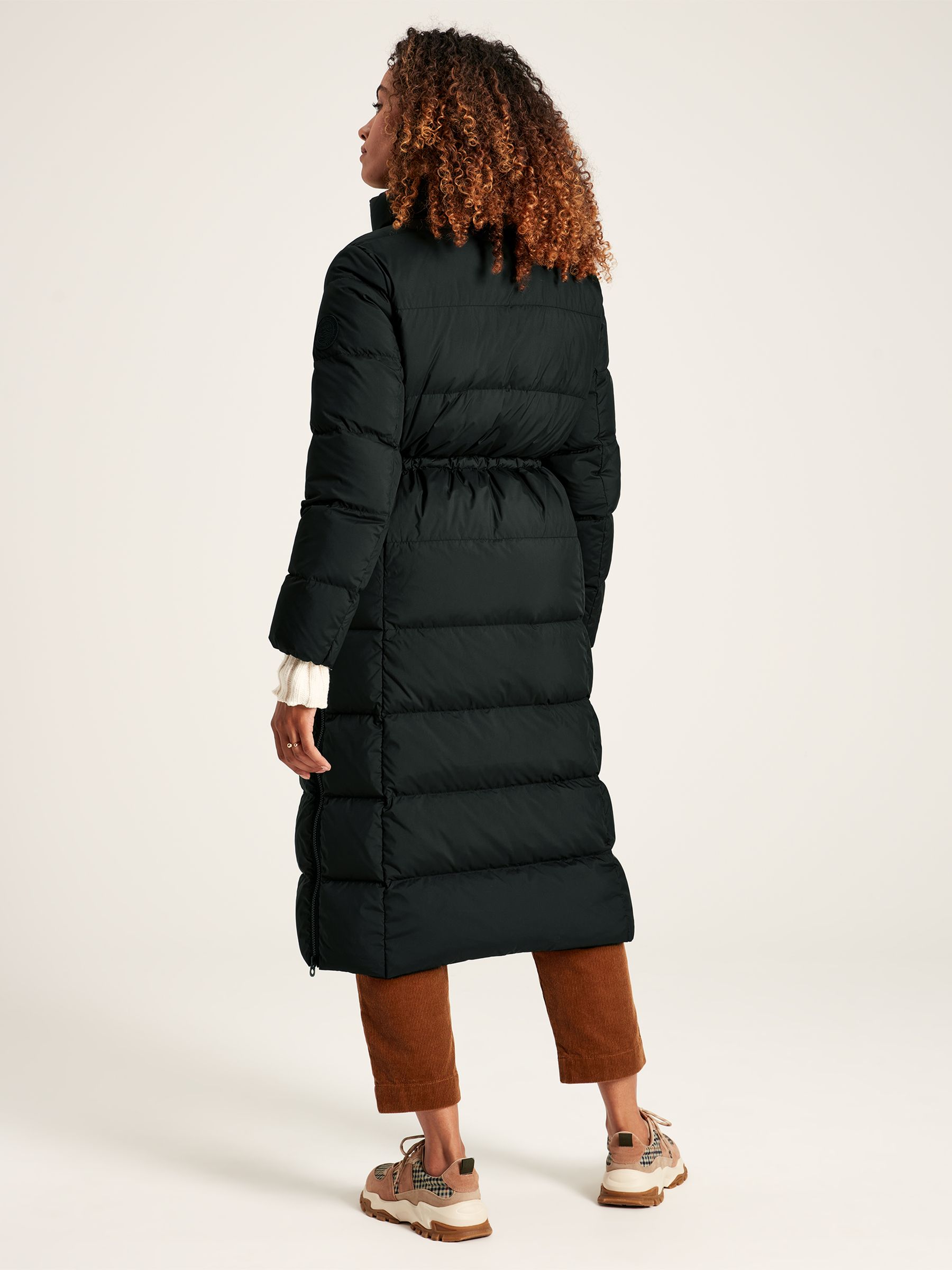 Buy Somerton Black Showerproof Down Feather Long Puffer Coat from the ...