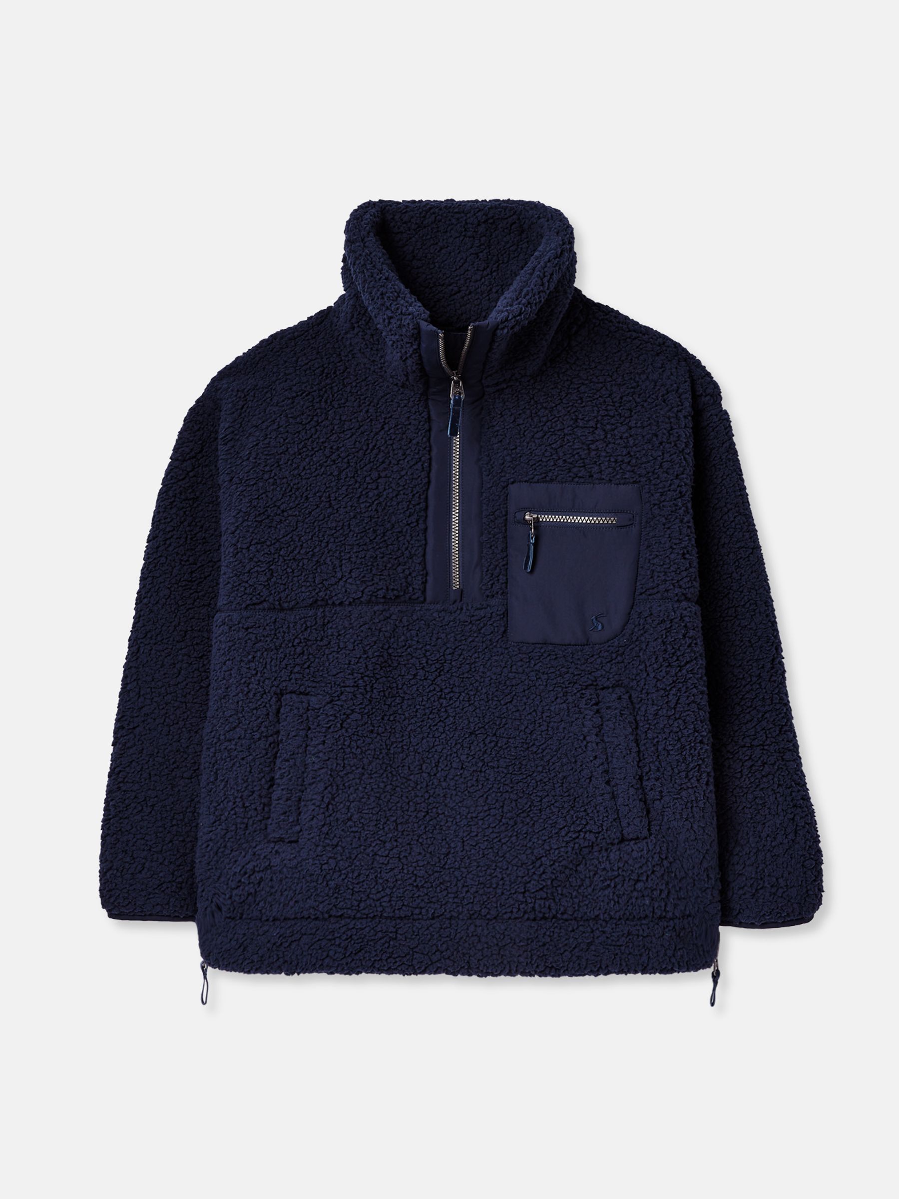 Buy Tilly Navy Blue Zip Front Fleece With Hem Detail from the Joules ...