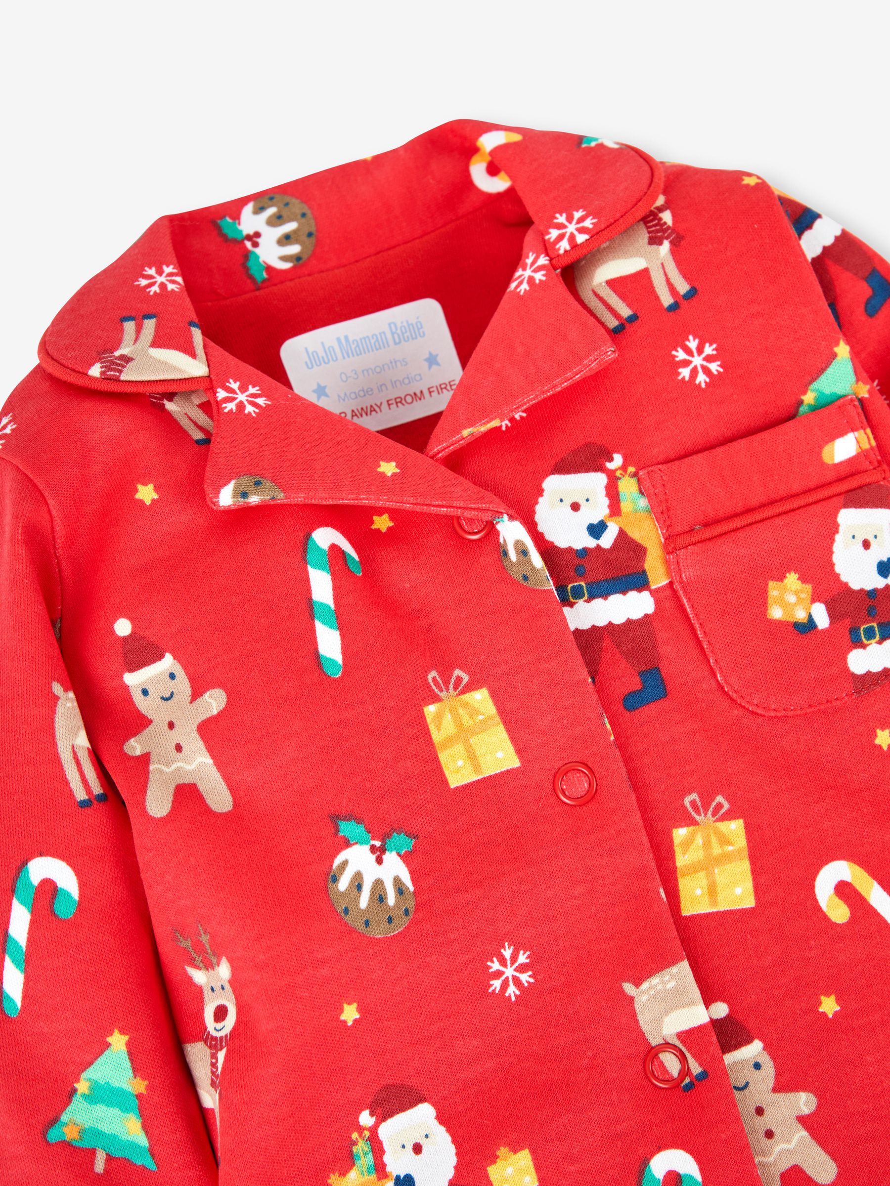 Buy Red Kids' Christmas All-In-One Pyjamas from the JoJo Maman Bébé UK ...