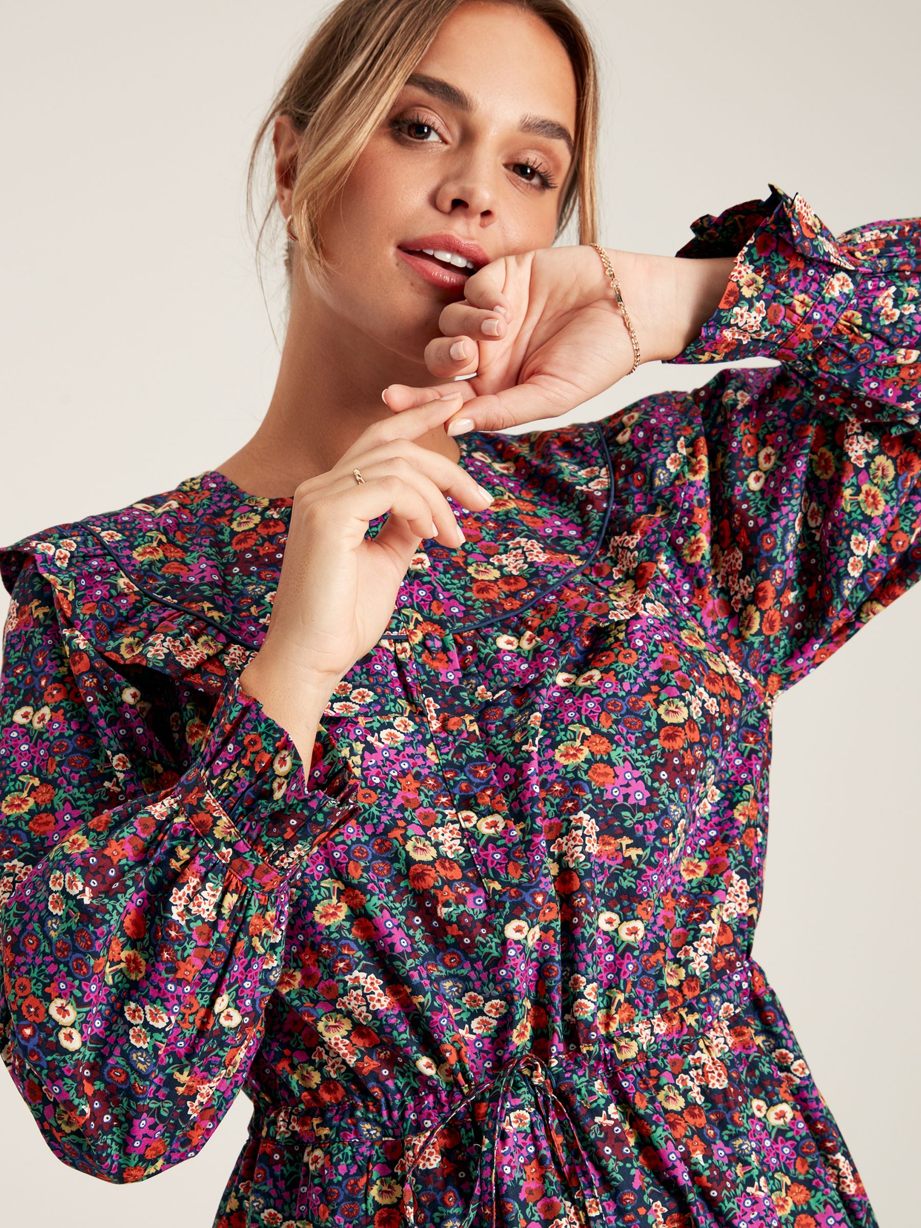 Buy Heidi Multi Frill Bib Dress from the Joules online shop