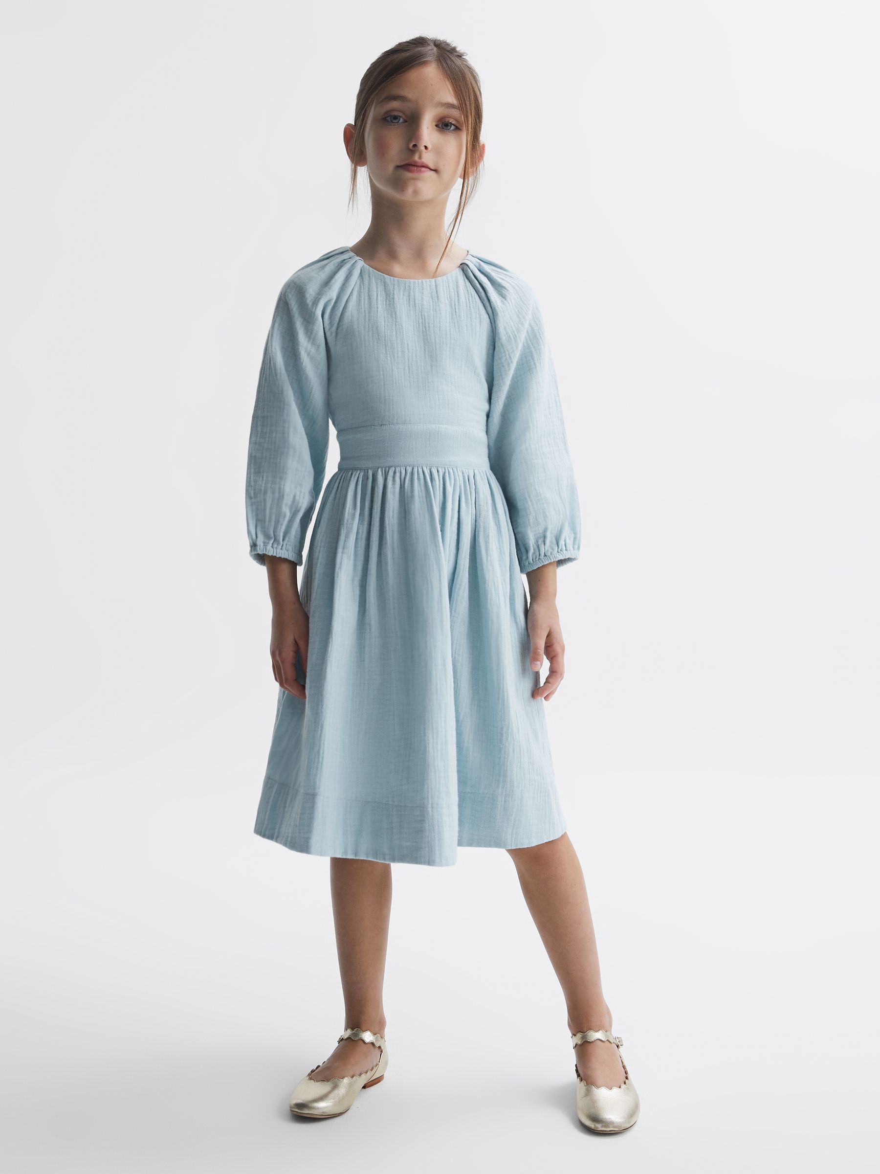 Reiss Hannah Cotton Bow Back Dress - REISS