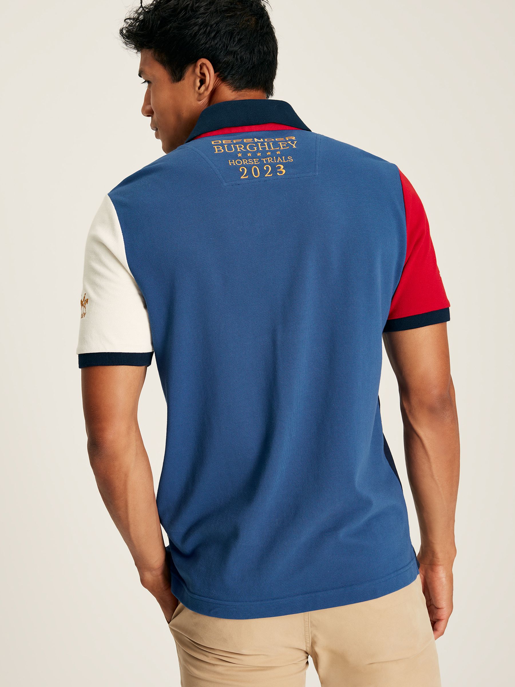 Buy Official Burghley Blue Polo Shirt from the Joules online shop