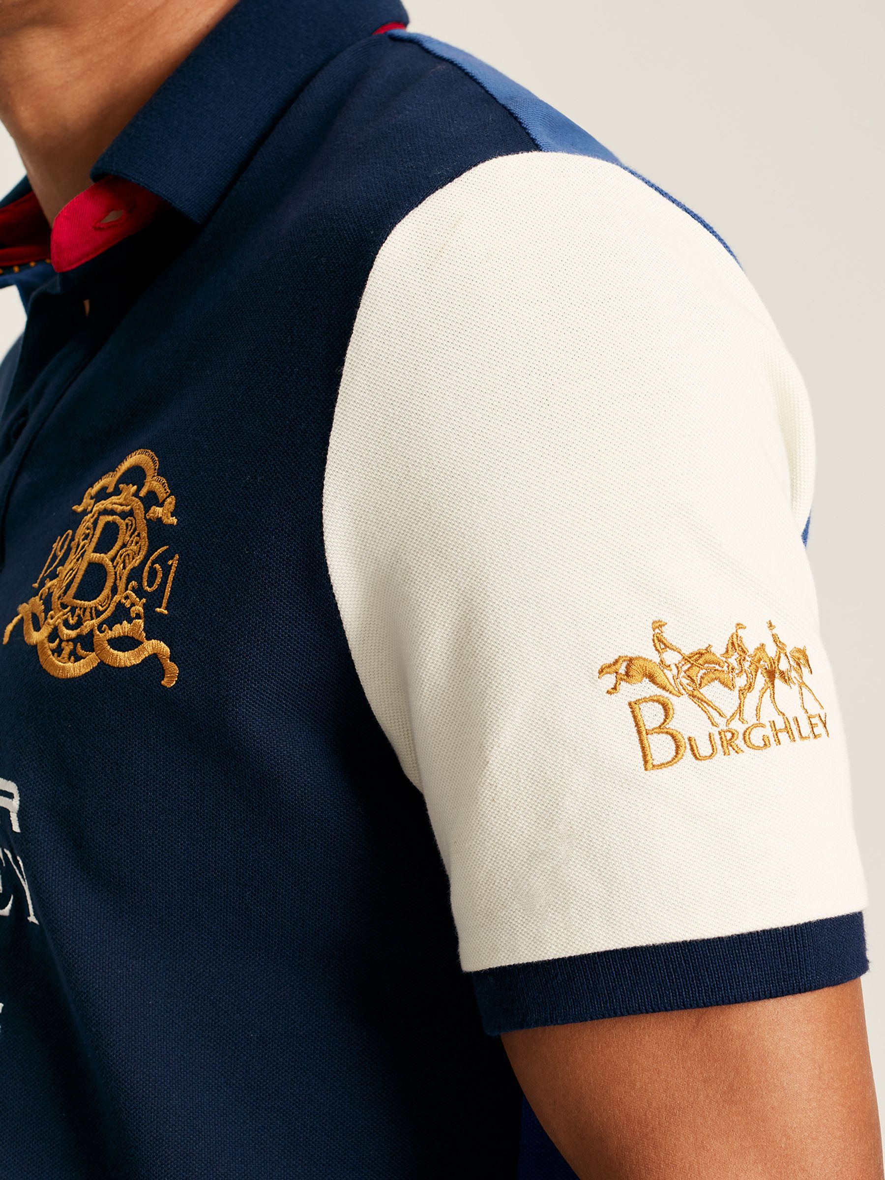 Buy Official Burghley Blue Polo Shirt from the Joules online shop
