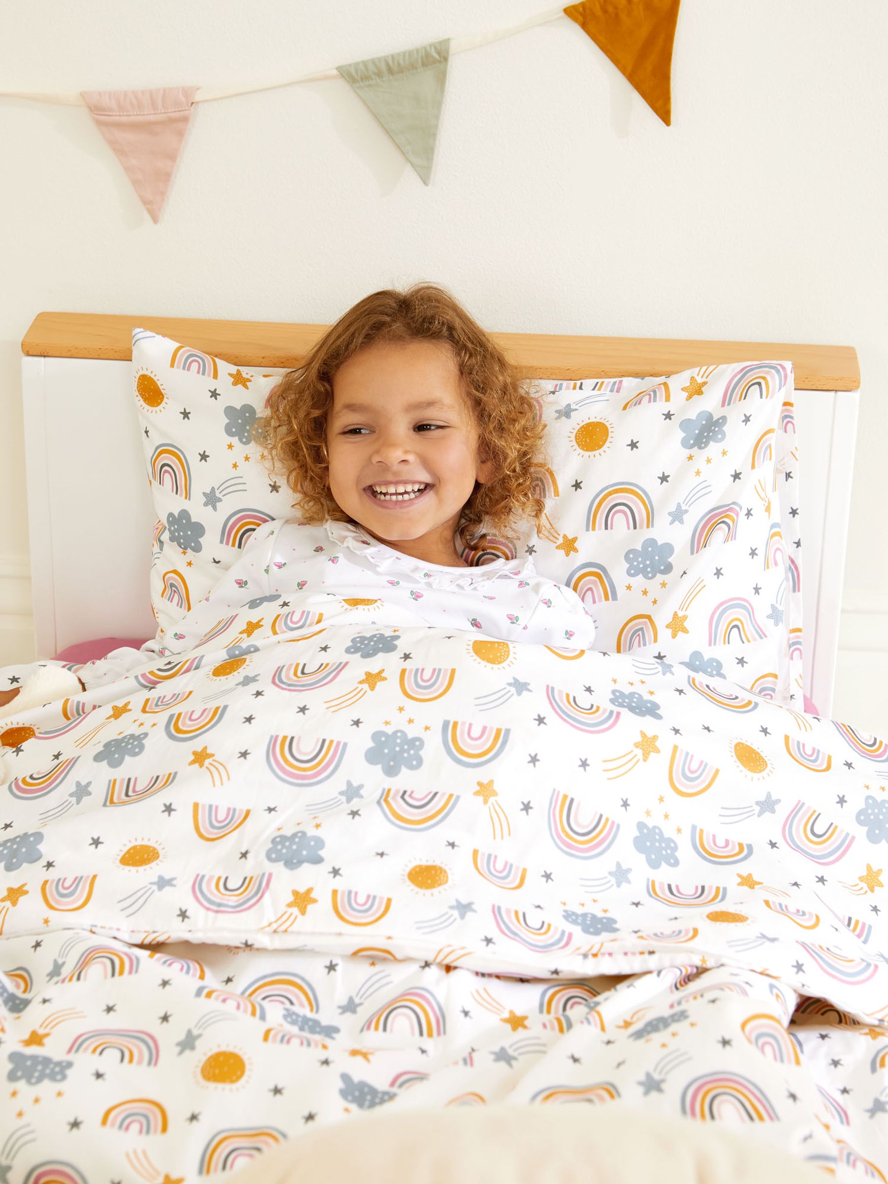 Buy Kabode Rainbow Cot Bed Duvet Cover & Pillowcase from the JoJo Maman