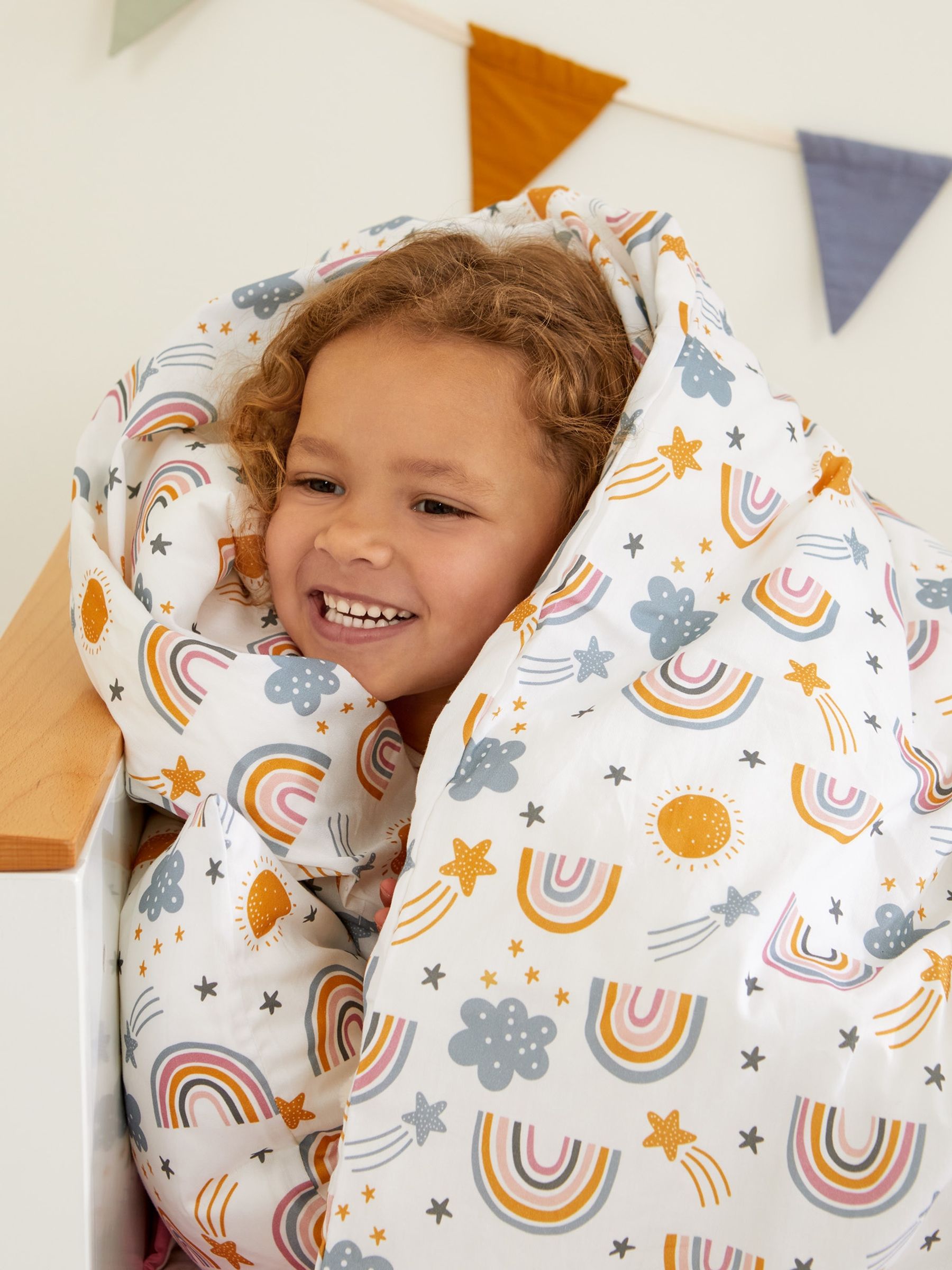 Buy Kabode Rainbow Cot Bed Duvet Cover & Pillowcase from the JoJo Maman