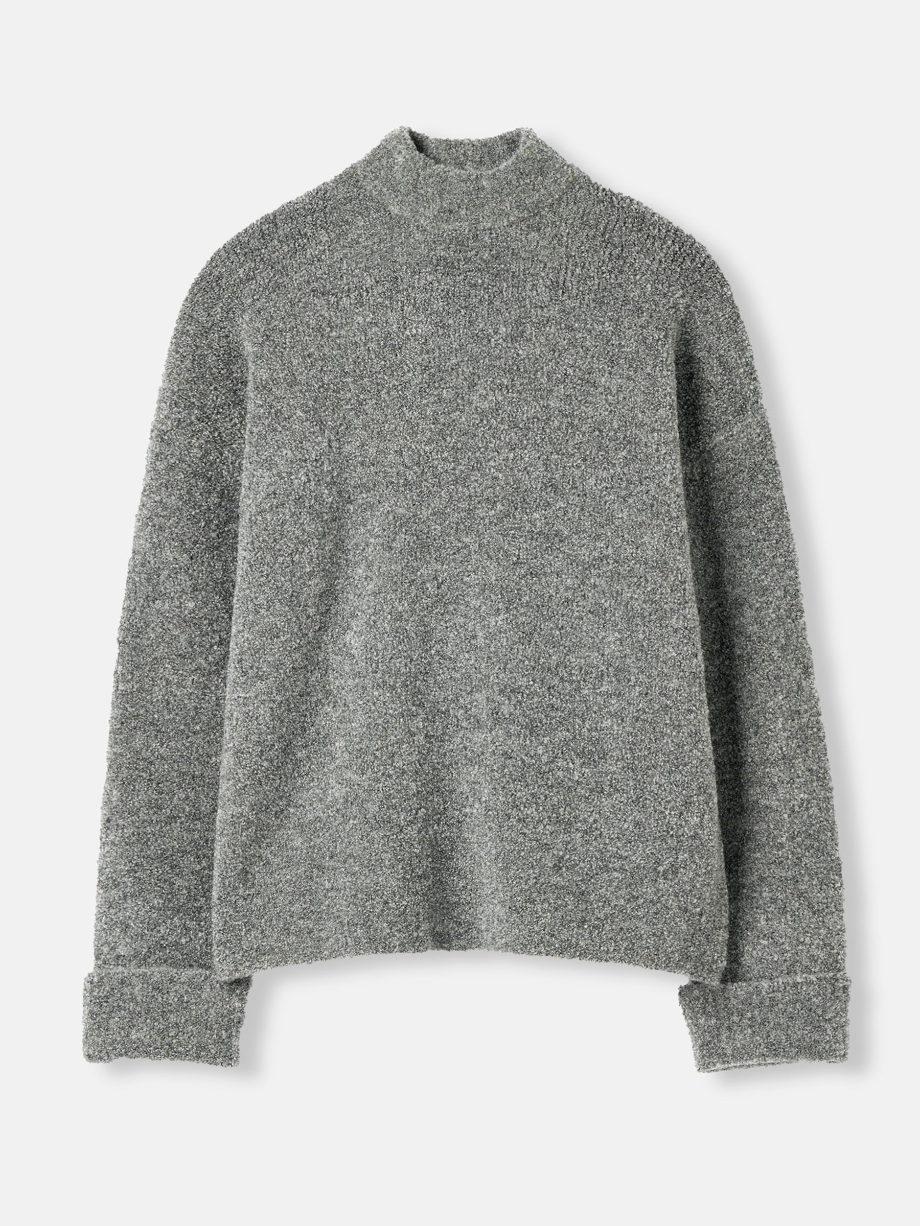 Buy Bea Grey High Neck Bouclé Jumper from the Joules online shop