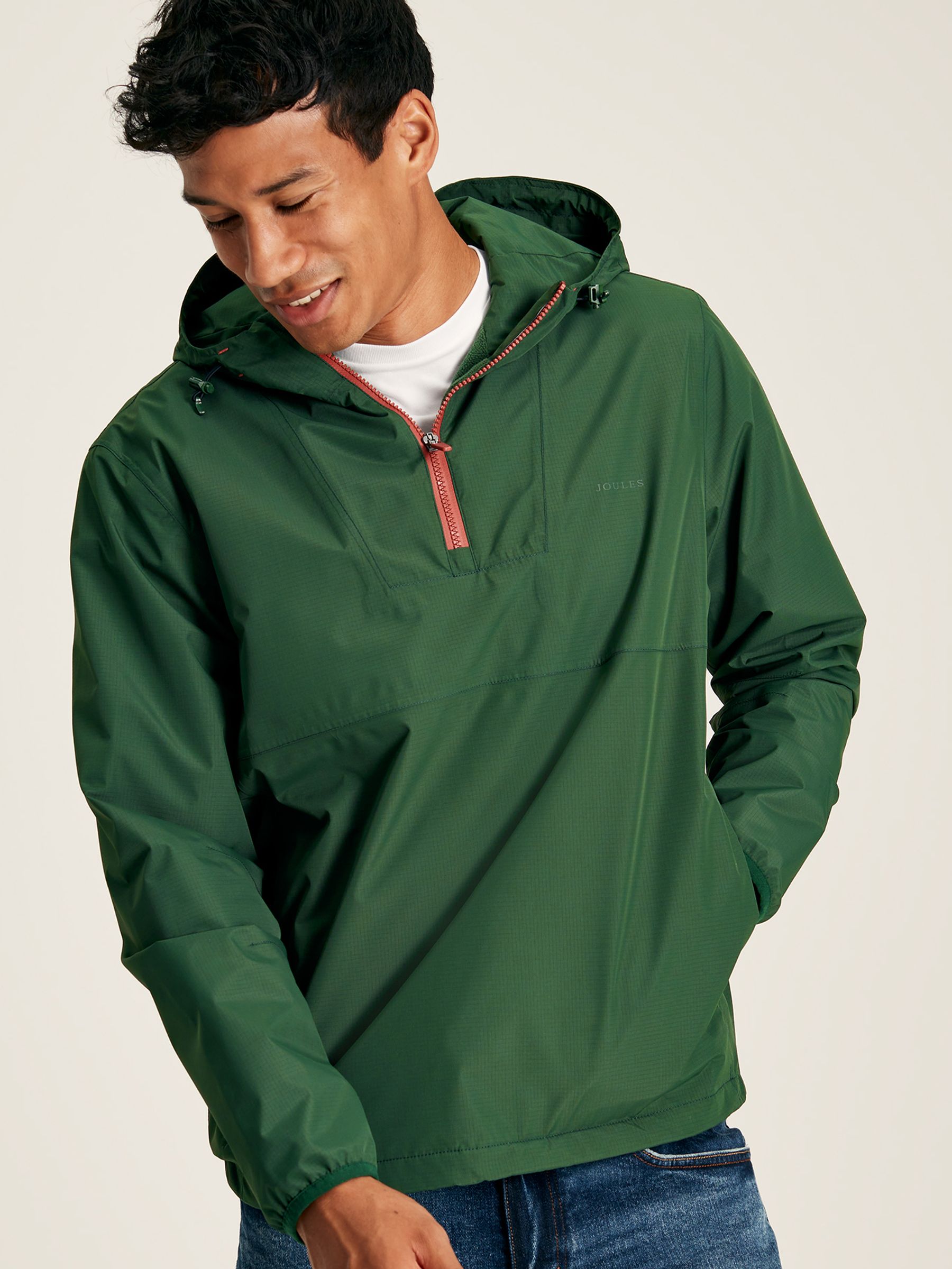 Buy Arlow Green Popover Waterproof Jacket from the Joules online shop