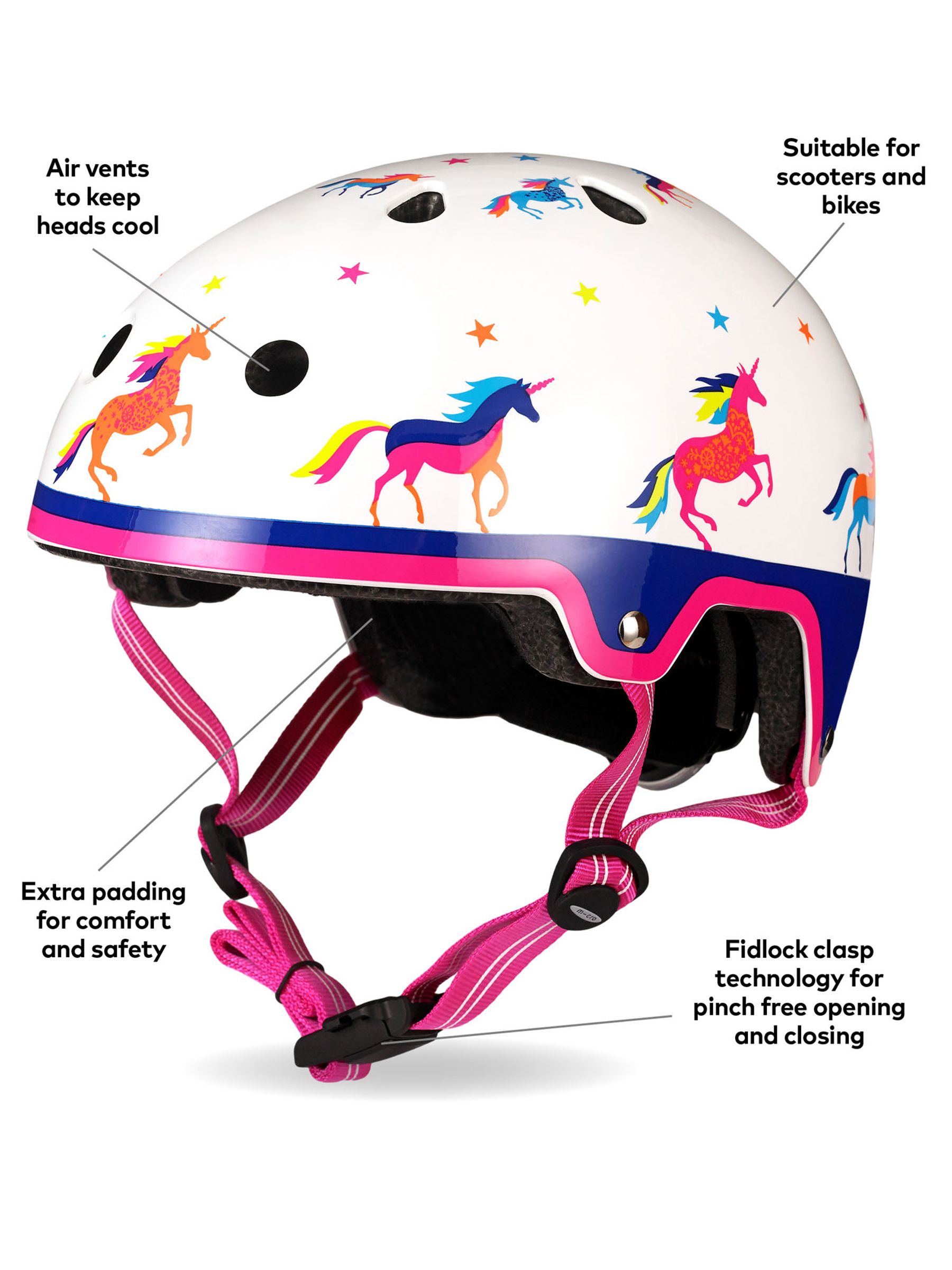 Buy Unicorn Micro Scooter Deluxe Unicorn Curved Helmet Medium from the