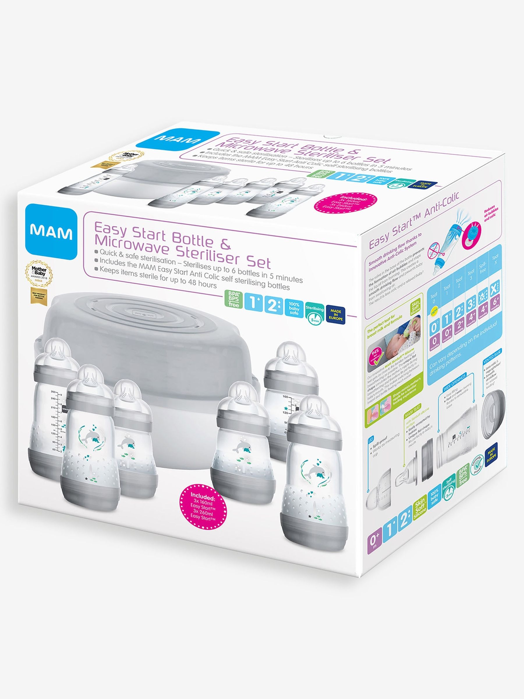 Buy MAM Easy Start Bottle & Microwave Steriliser Set from the JoJo