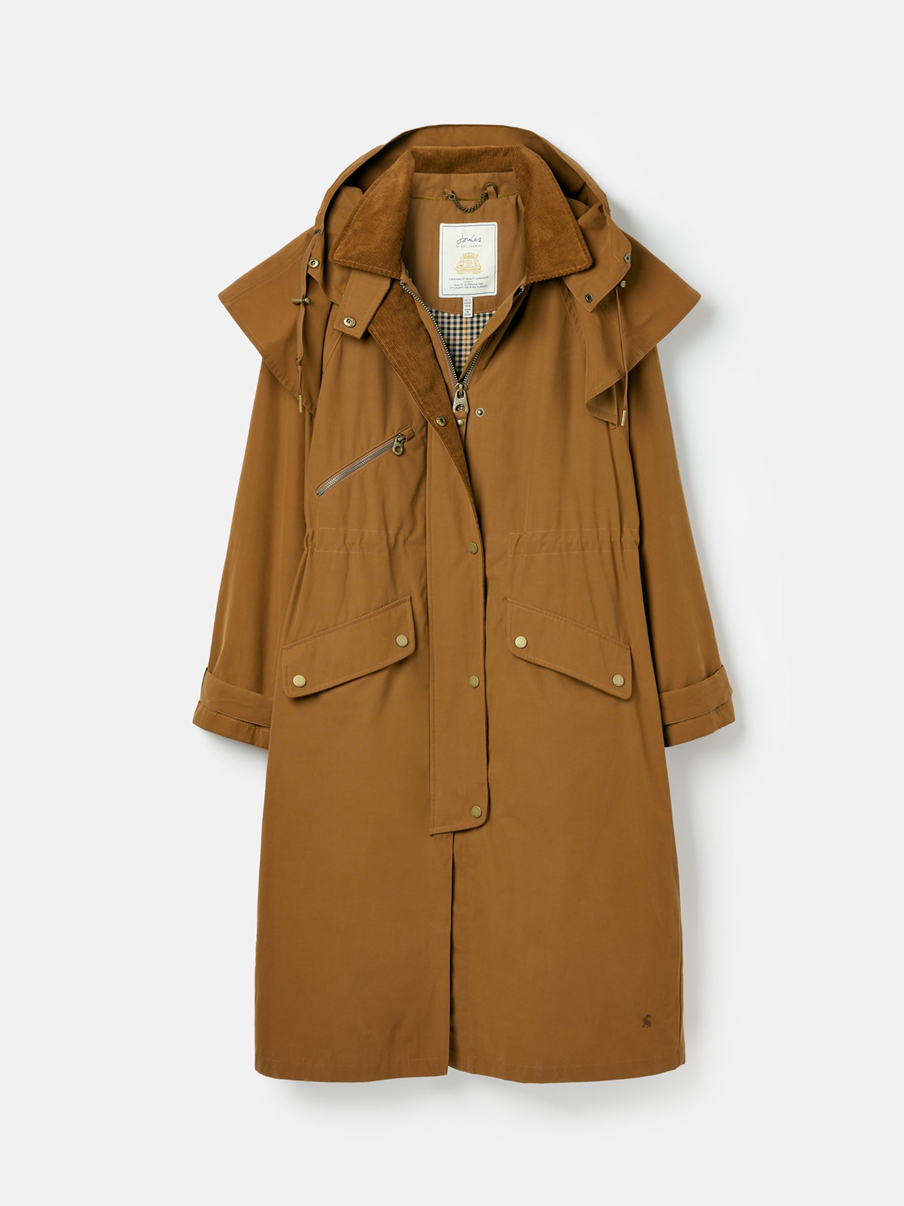 Buy Canter Rust Brown Shower Resistant Long Wax Jacket from the Joules ...