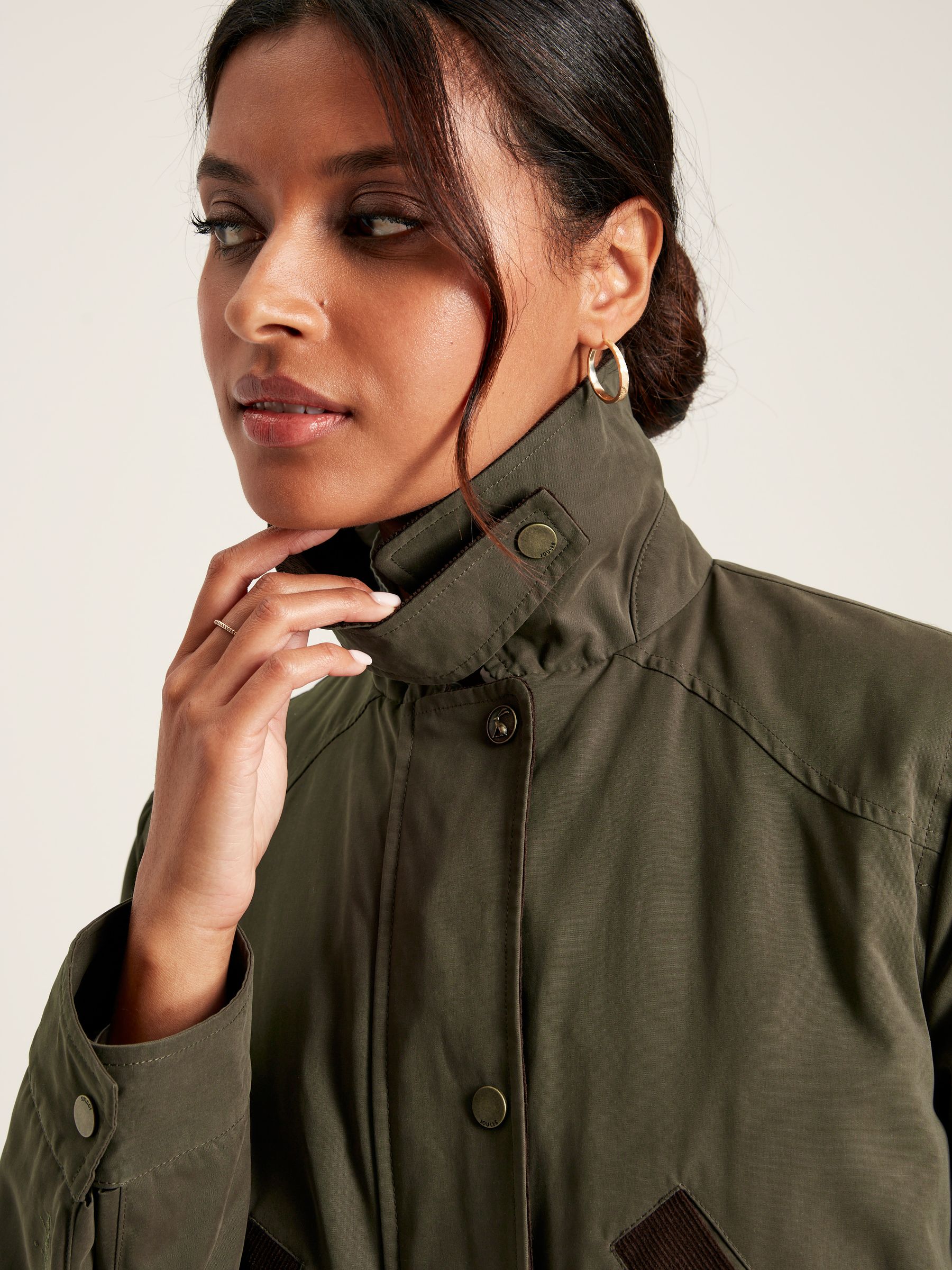 Buy Joules Banbury Showerproof Quilted Wax Jacket from the Joules ...