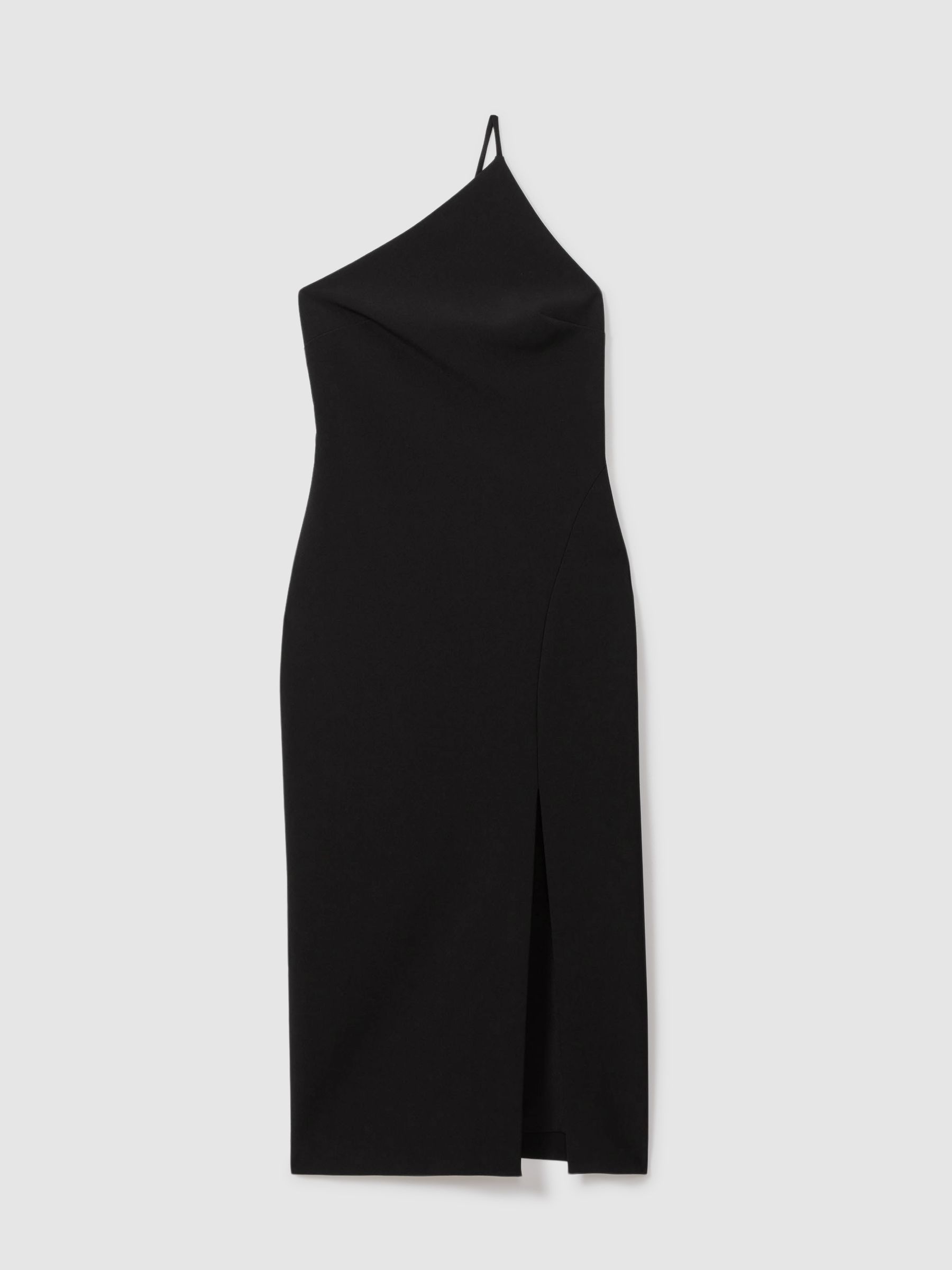 One-Shoulder Bodycon Dress in Black - REISS