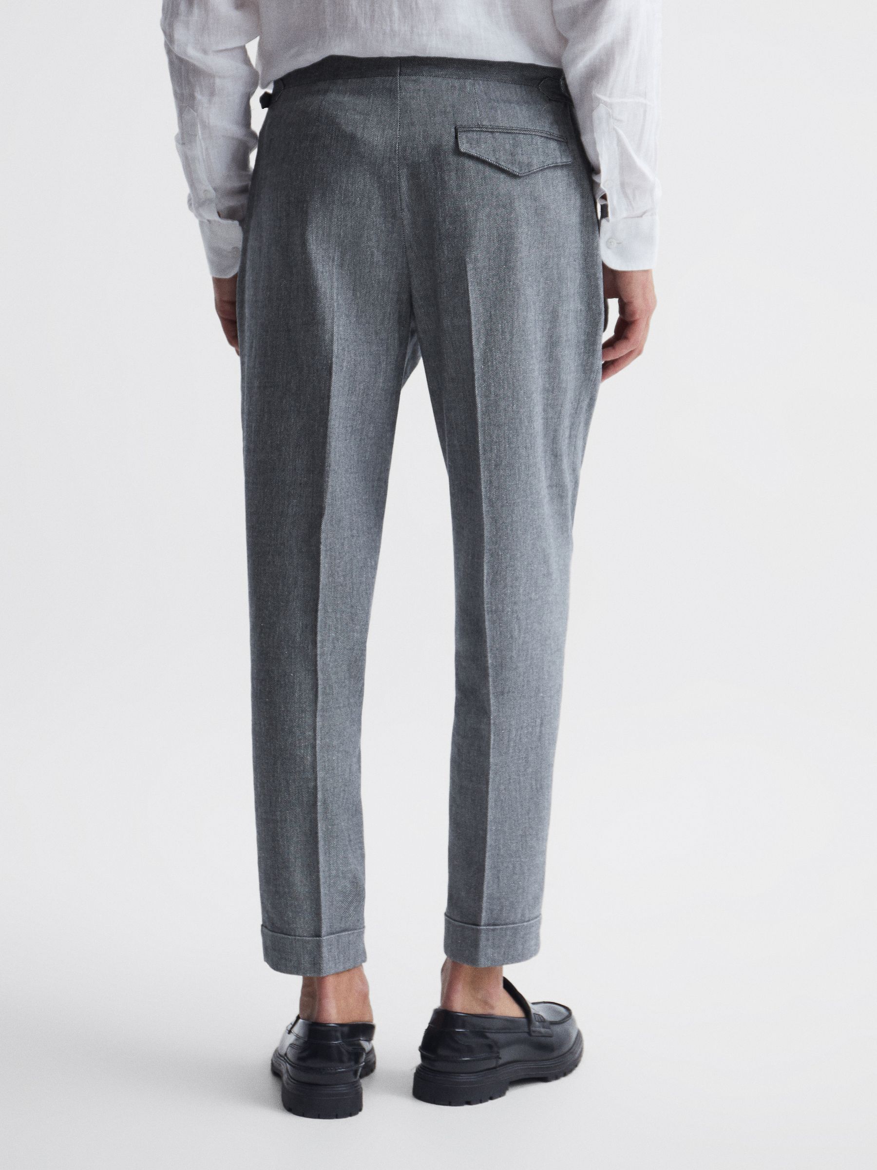 Reiss Map Tapered Side Adjuster Trousers | REISS USA