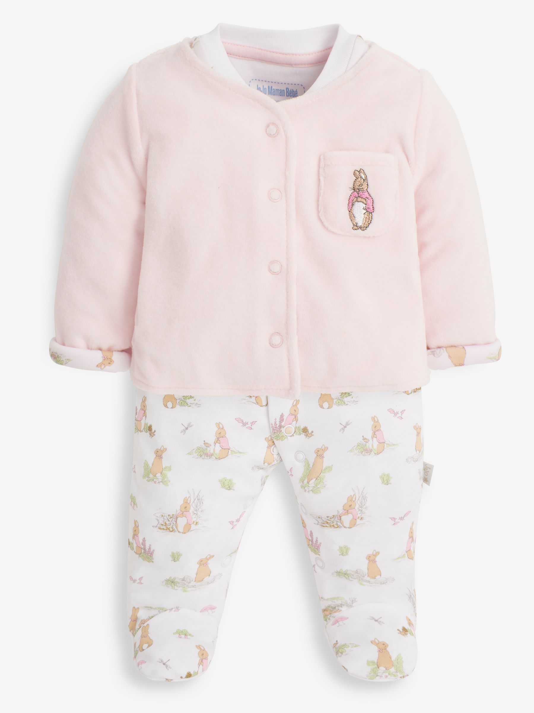 Buy 3-Piece Flopsy Bunny Sleepsuit, Jacket & Hat Set in Pink from the ...