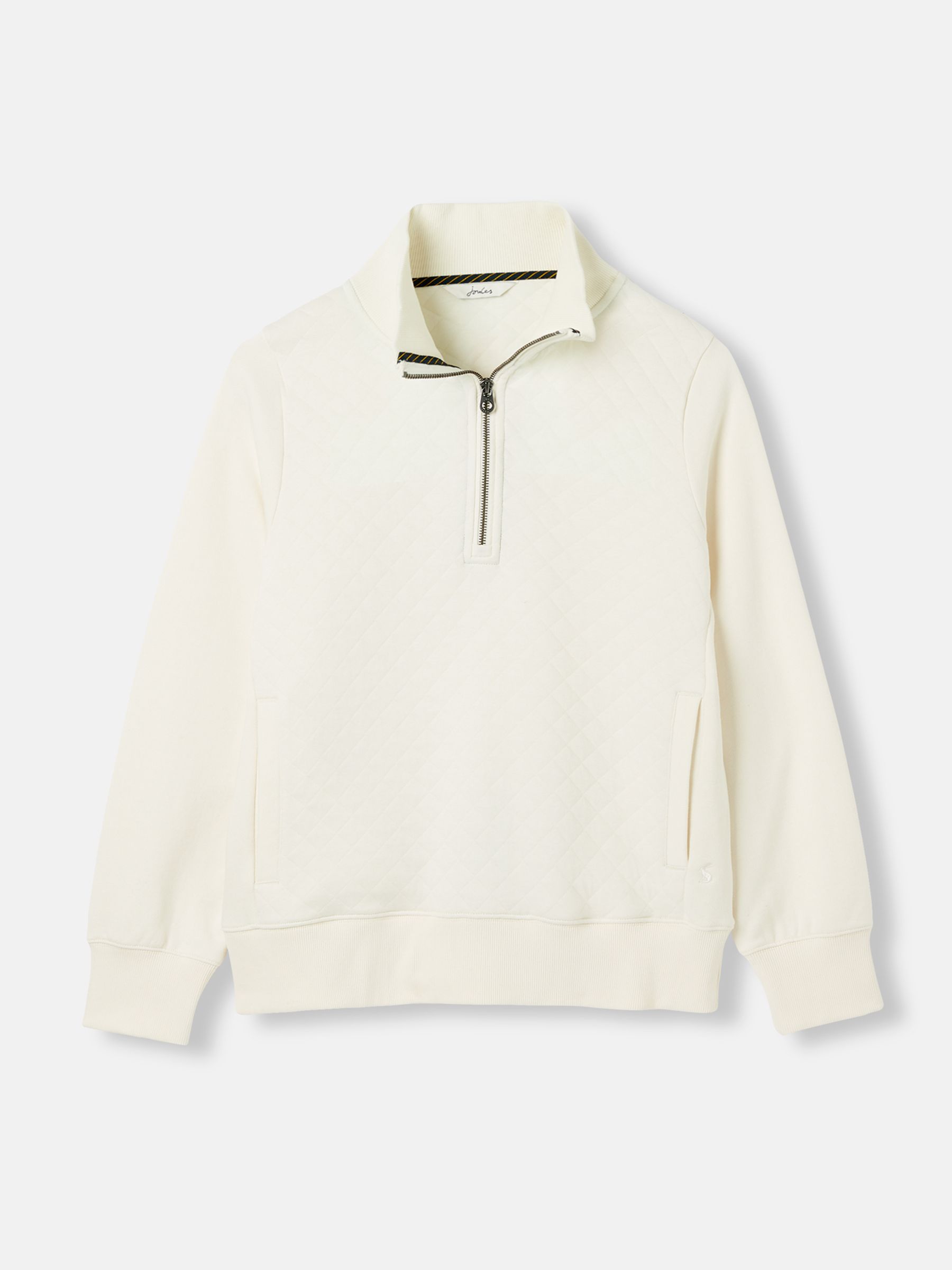 Buy Anisa Cream Quilted Zip Sweat Top from the Joules online shop