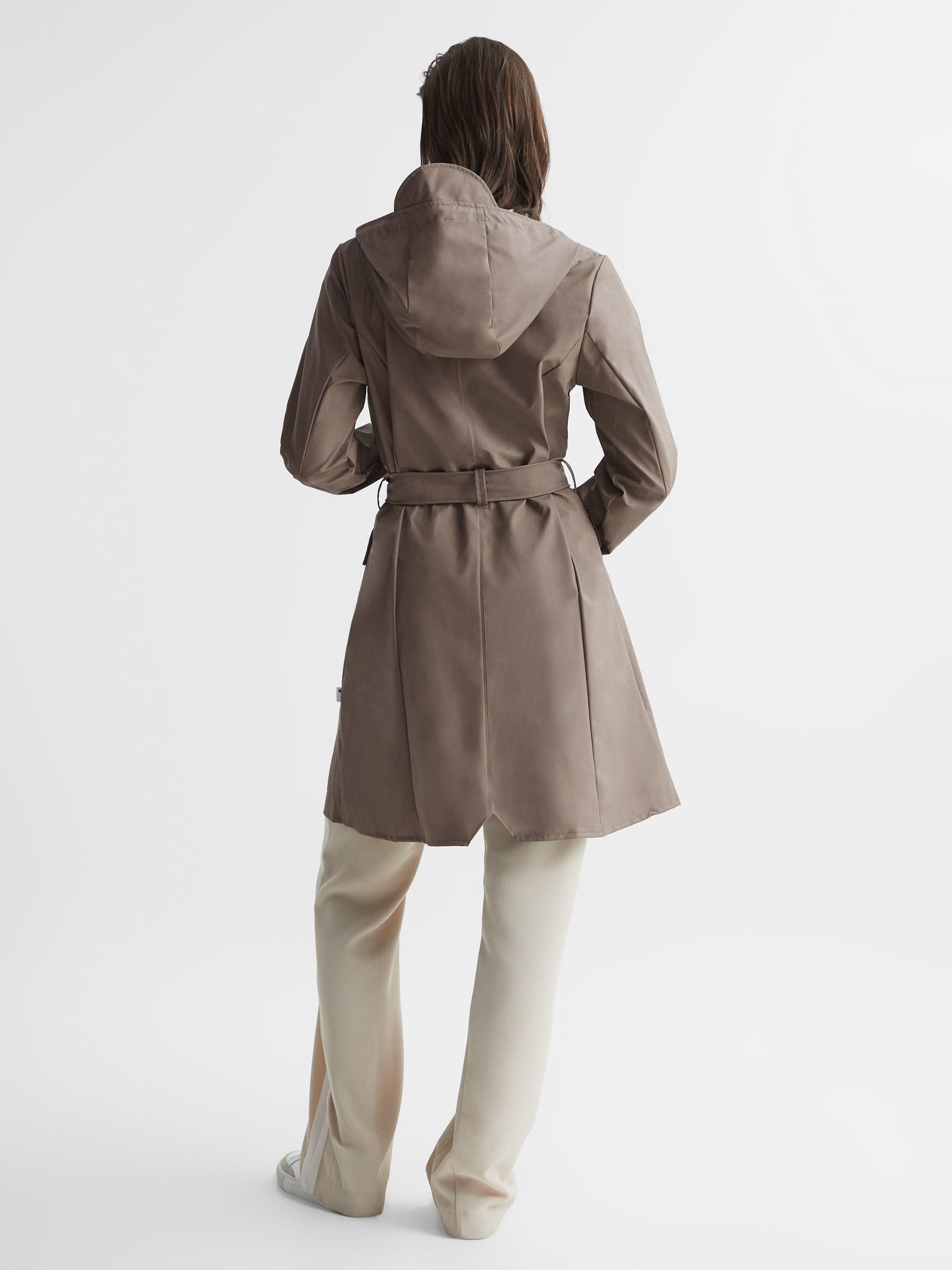 Rains Trench Coat in Taupe REISS