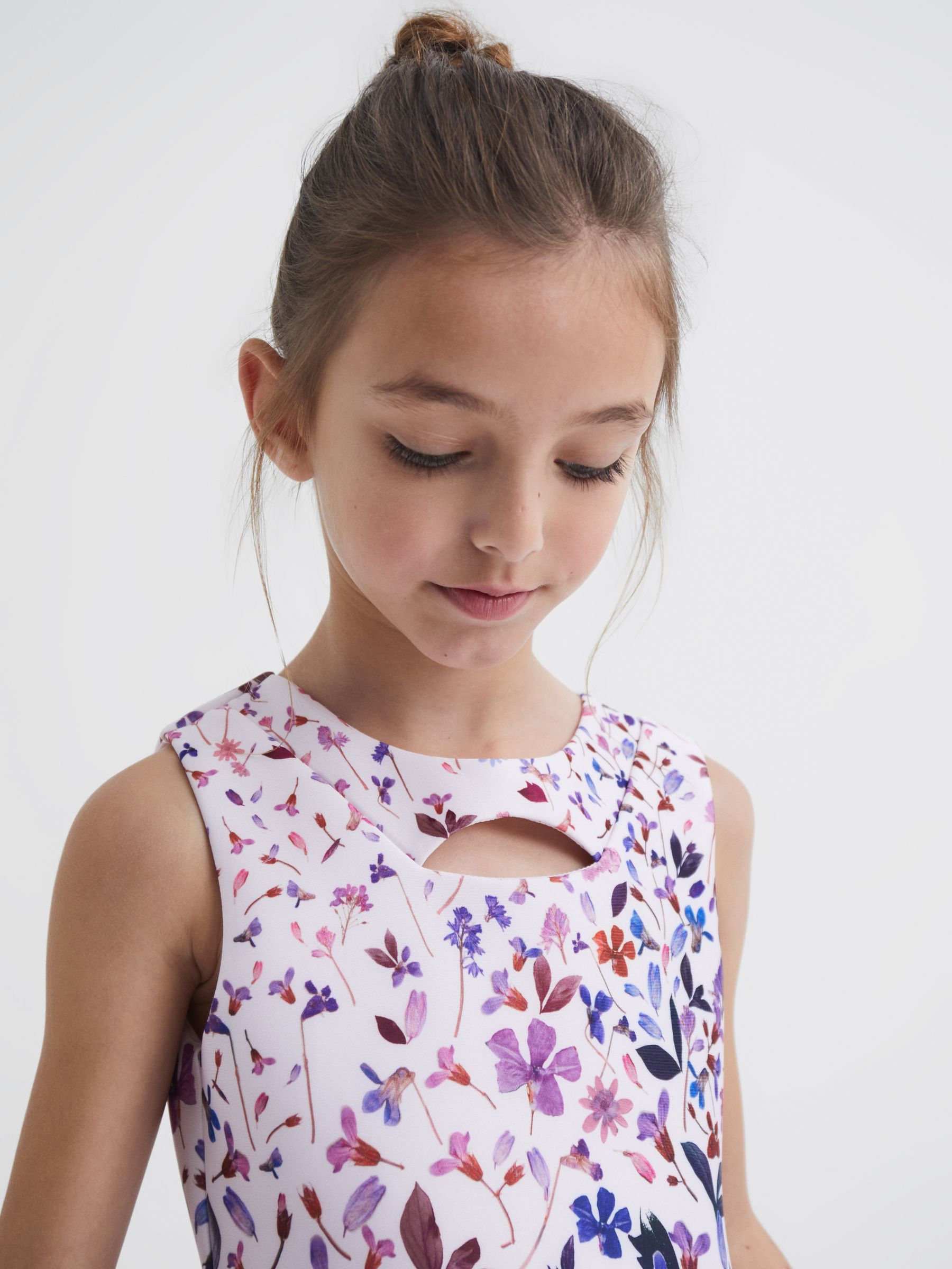 Reiss Heidi Printed Cut-Out Dress | REISS USA