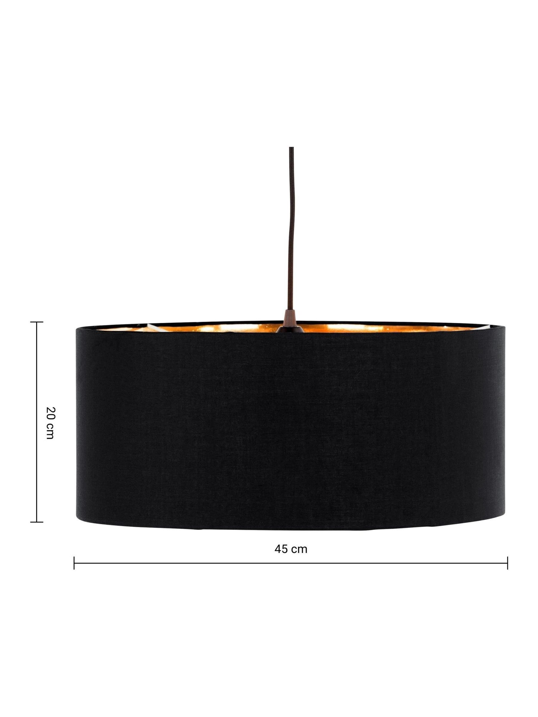 Buy Oro Pendant Drum Lamp Shade in Black/Copper from the Made online shop