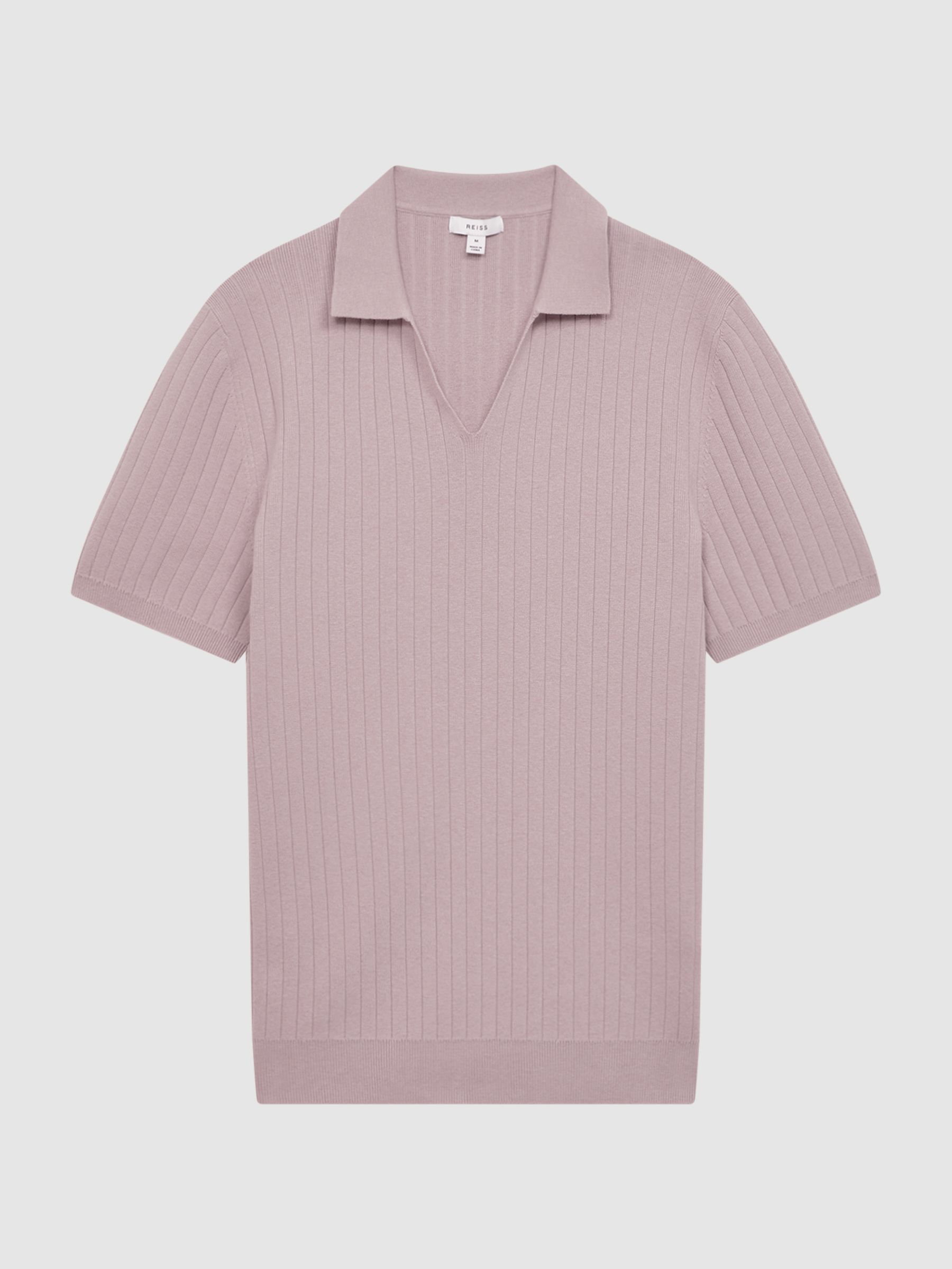 Reiss Felix Slim Fit Open Collar Polo Shirt - REISS