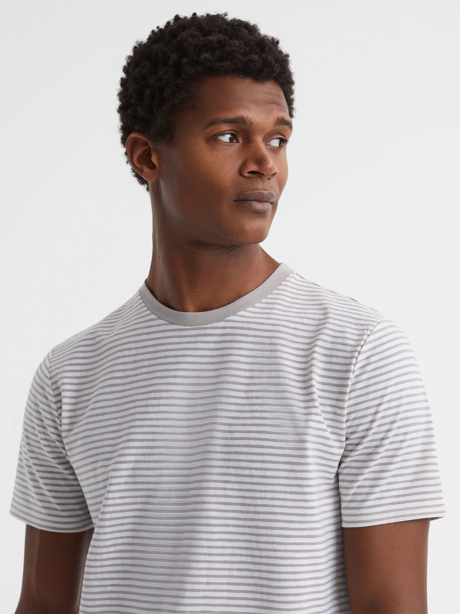 Reiss Keats Striped Short Sleeve Crew Neck T-Shirt | REISS USA