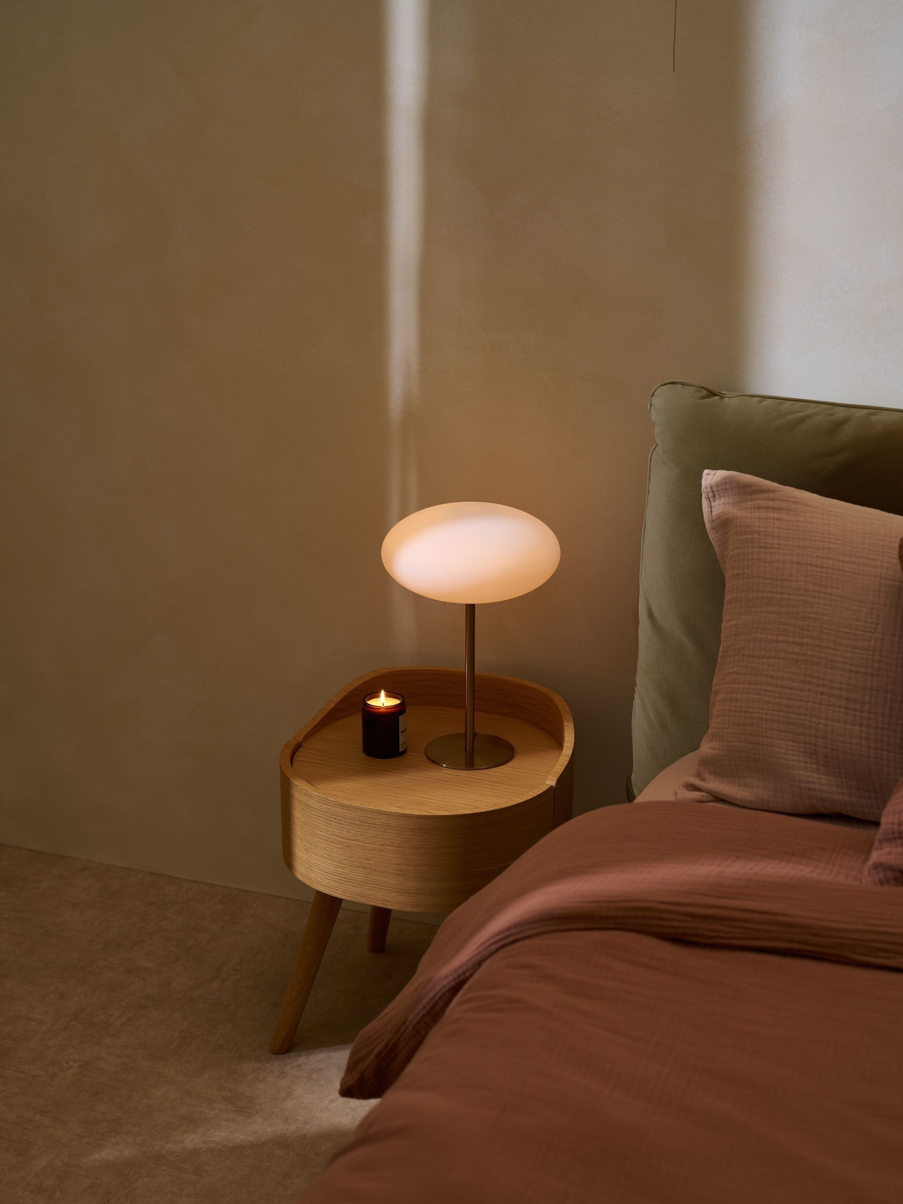 Buy Harlow Bed Bed Frame in Sage Green from the Made online shop