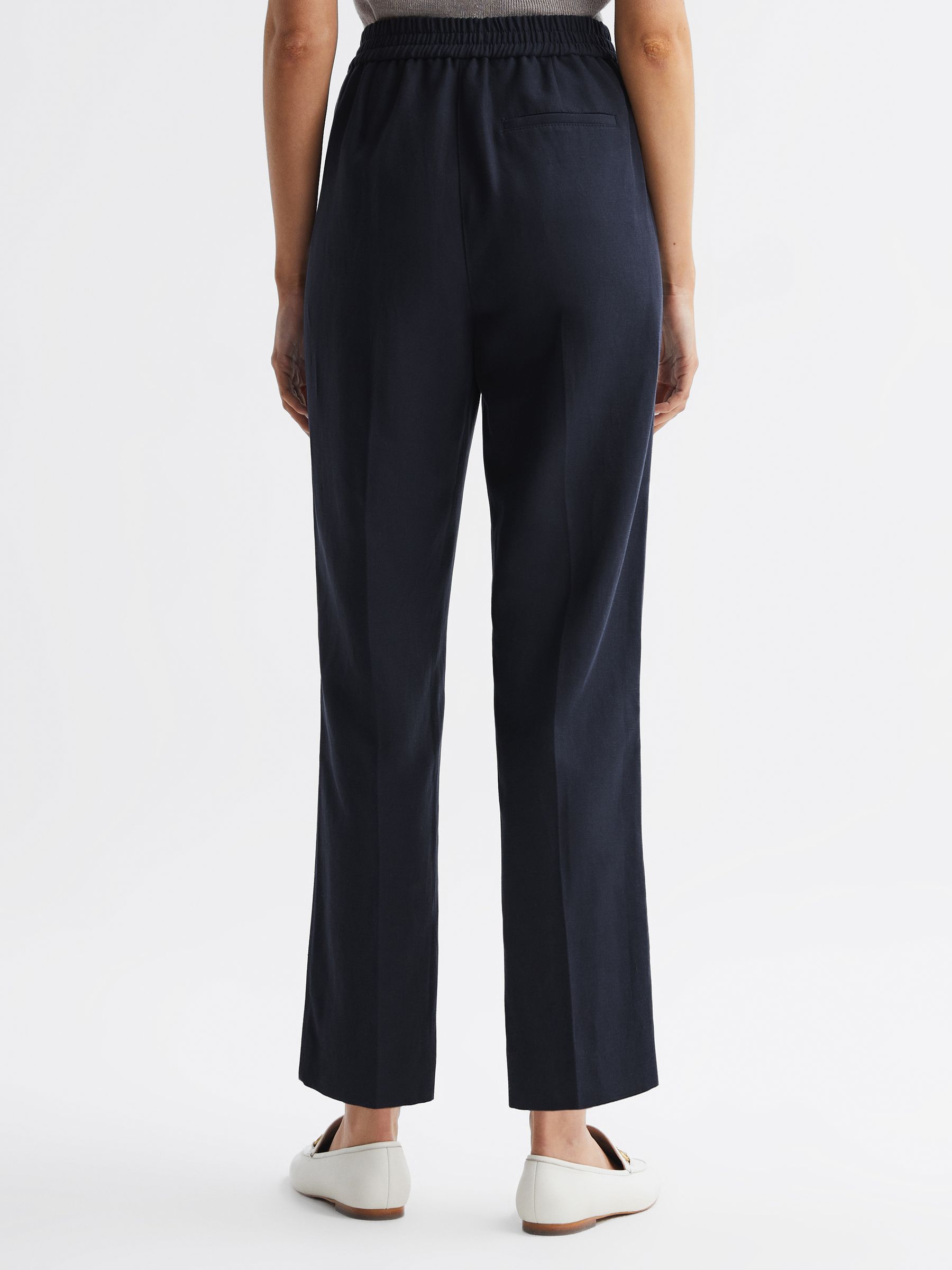 Reiss Shae Tapered Linen Trousers - REISS