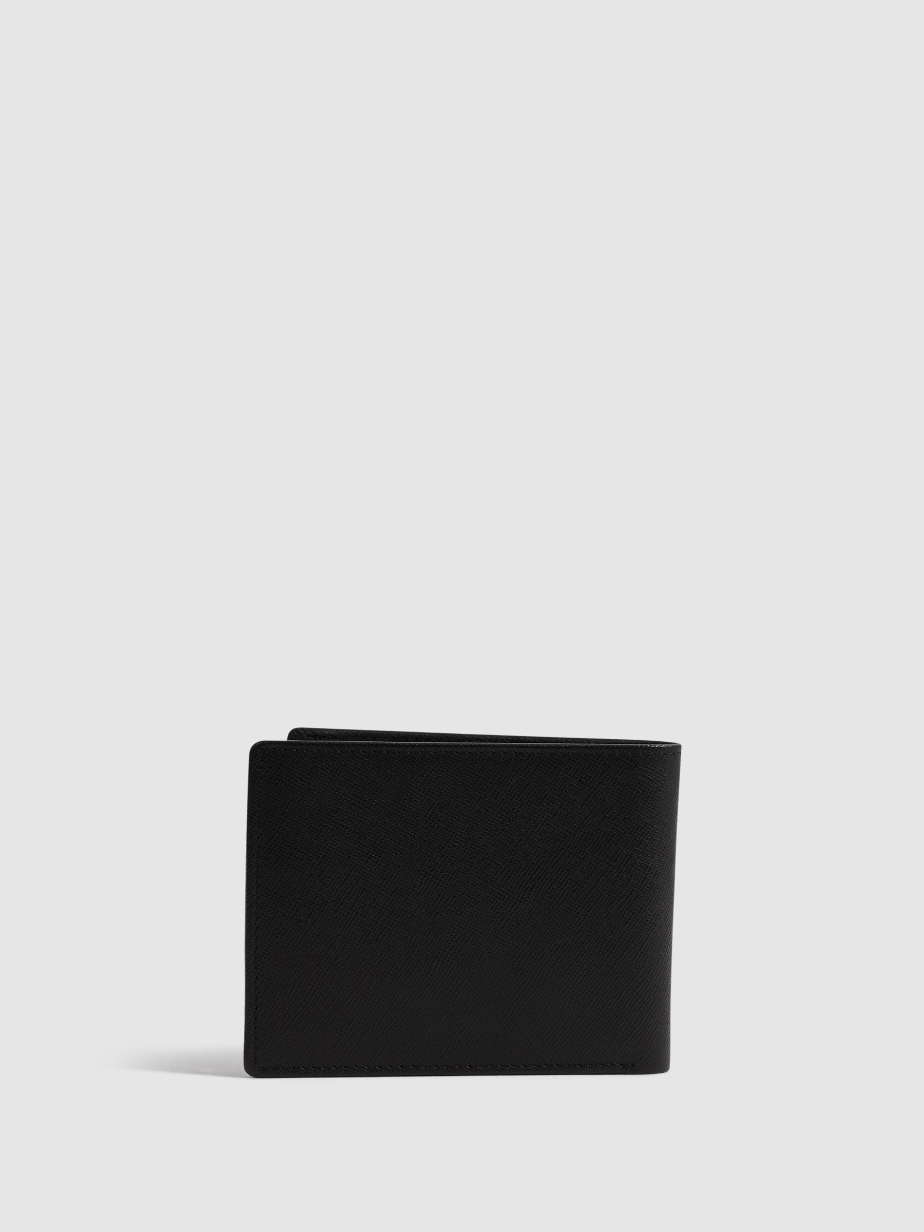 Leather Wallet in Black - REISS