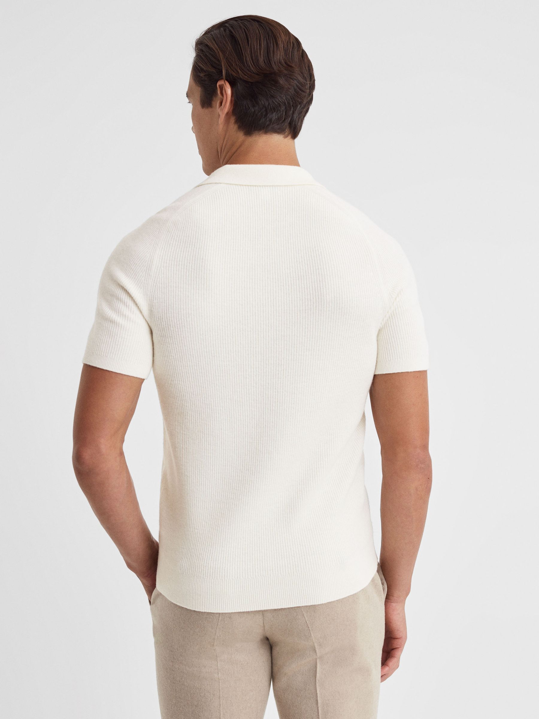 Reiss Mortimer Wool Open-Collar Polo Shirt | REISS USA