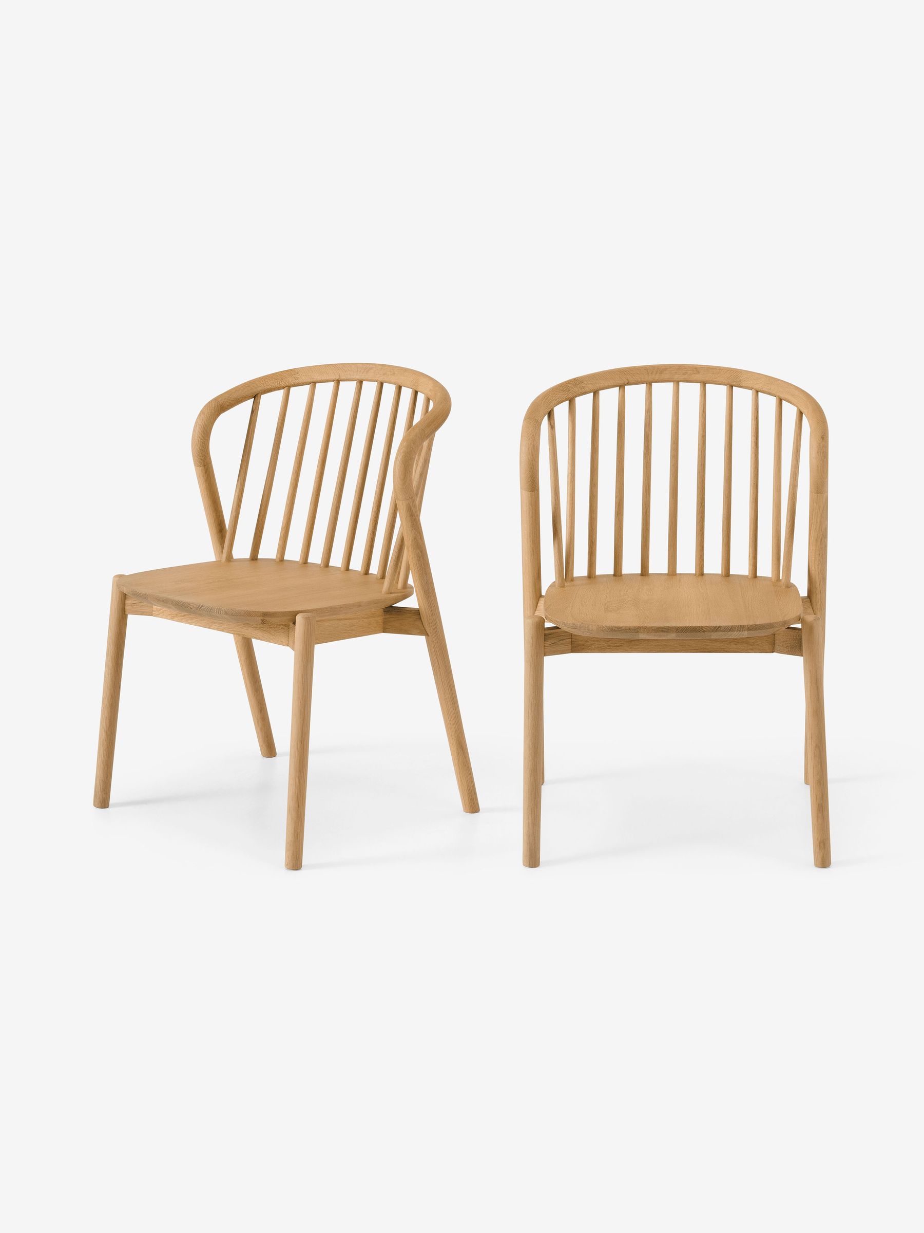 Buy Set of 2 Dining Chairs in Oak from the Made online shop