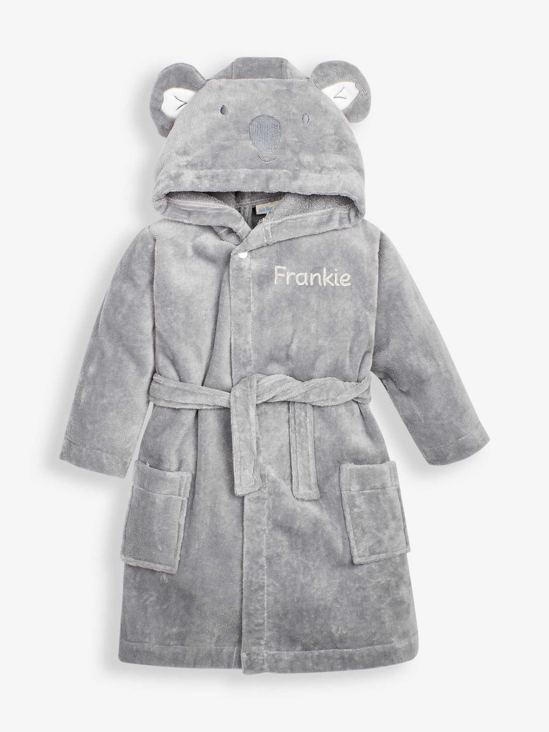 Buy Personalised Koala Cotton Dressing Gown in Grey from the JoJo Maman
