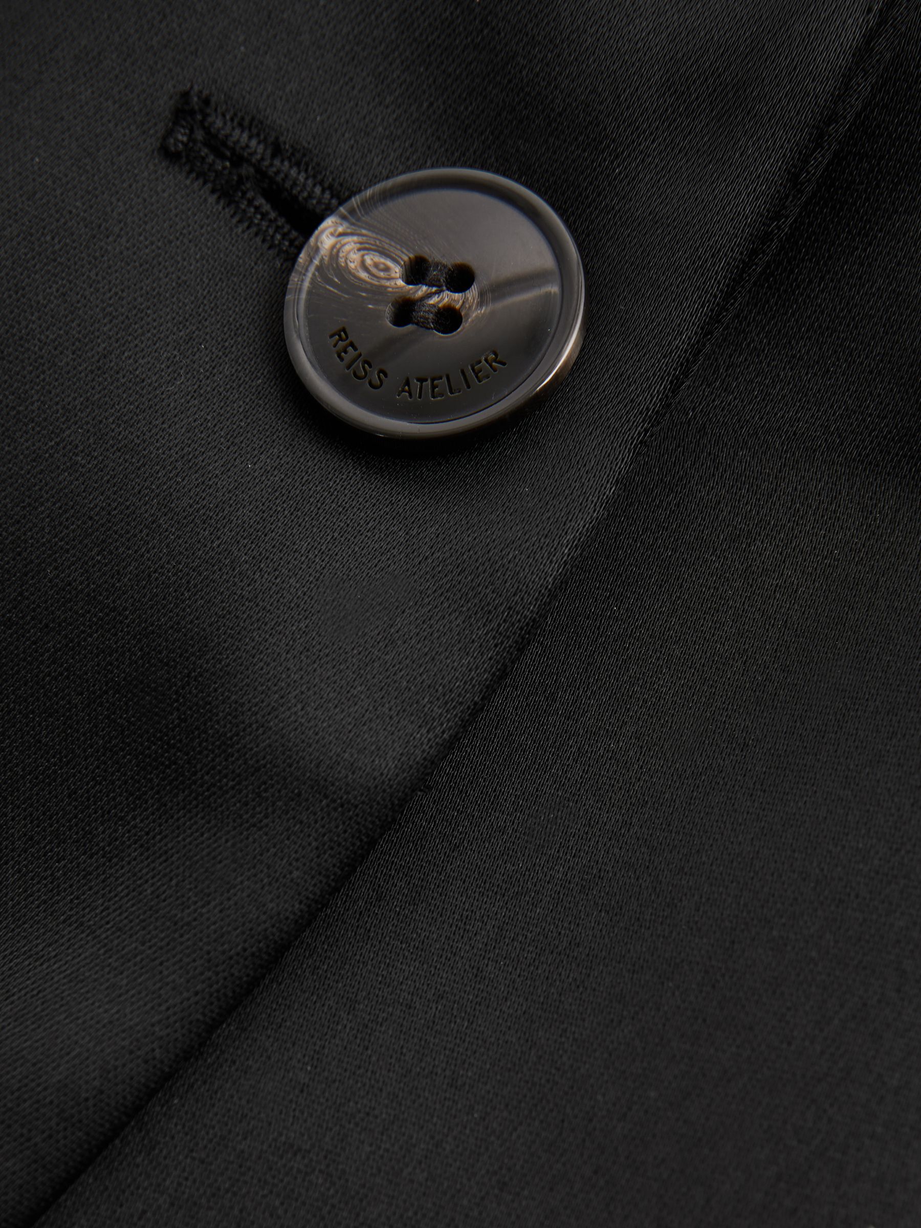 Atelier Satin Single Breasted Blazer in Black - REISS