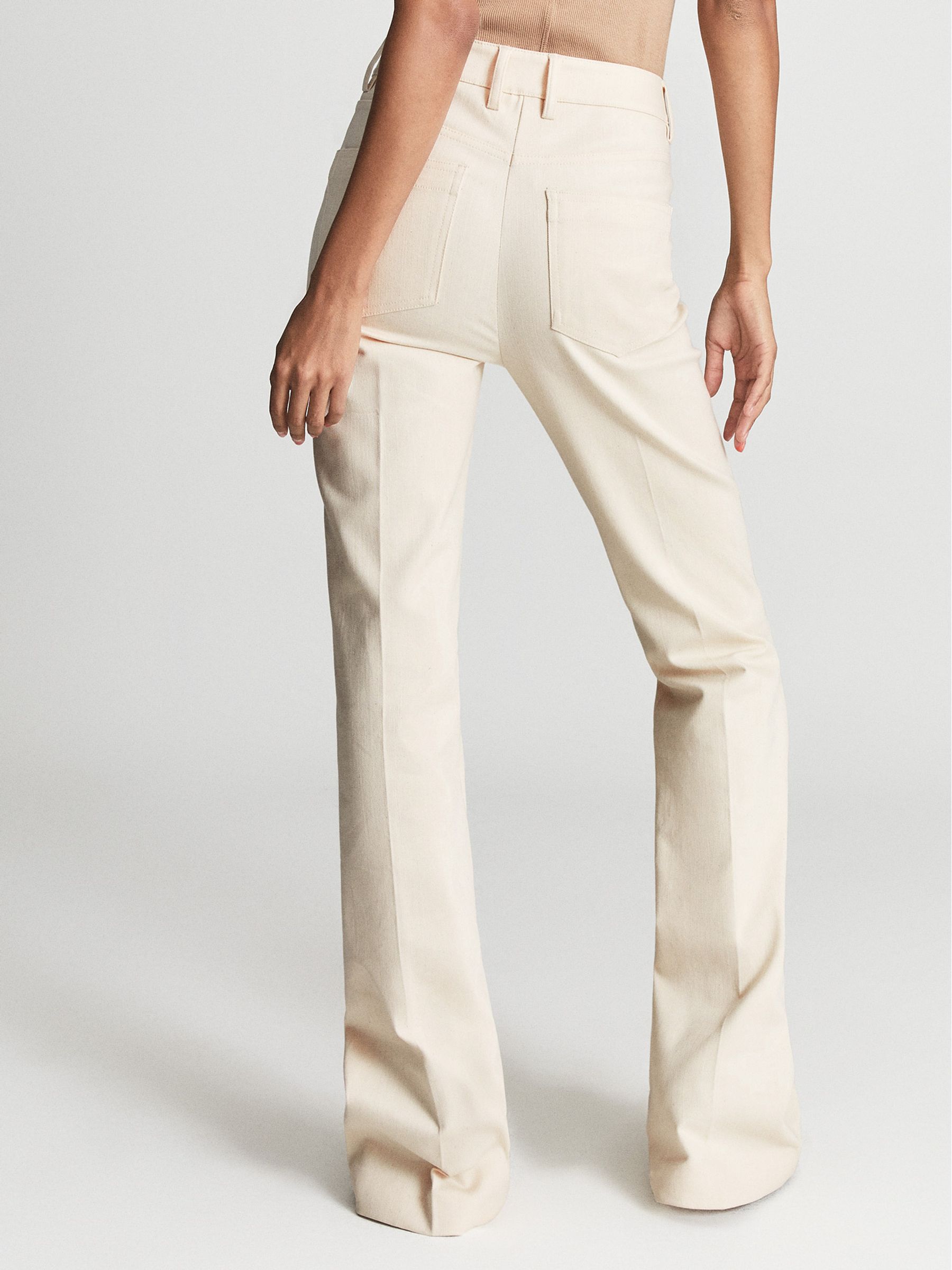 Reiss Florence High Rise Flared Trousers - REISS