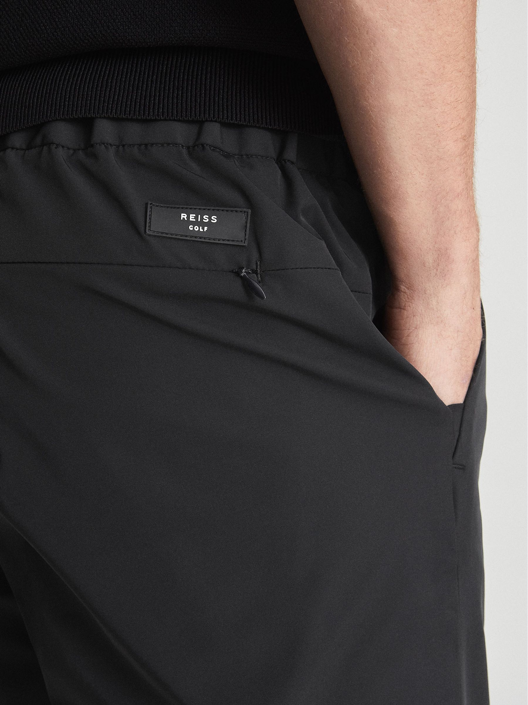 Golf Cuffed Trousers in Black - REISS