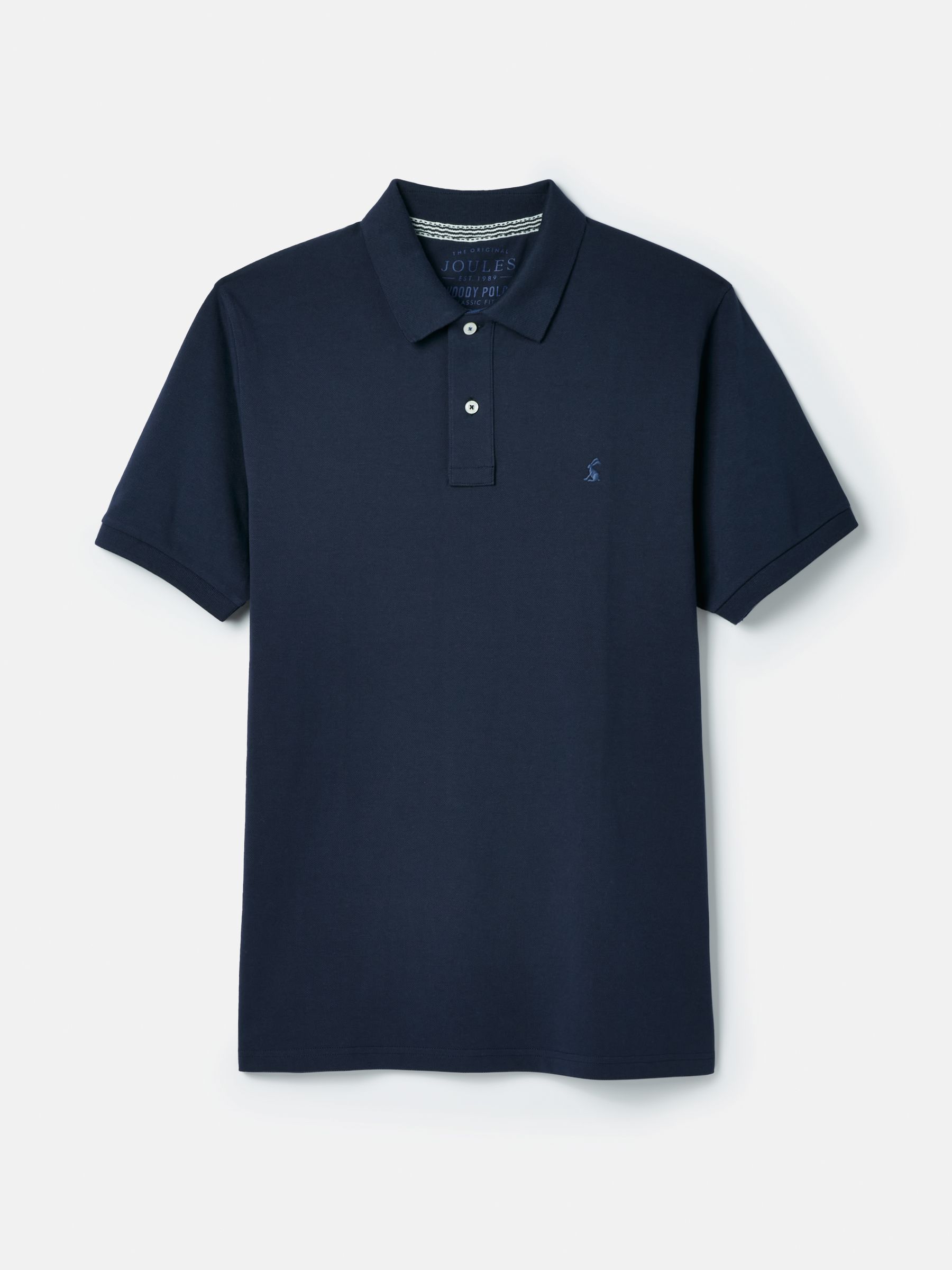 Buy Woody Navy Regular Fit Cotton Polo Shirt from the Joules online shop