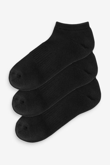 Buy Black Adults Athletic Ankle Socks 3-Pack from the Gap online shop