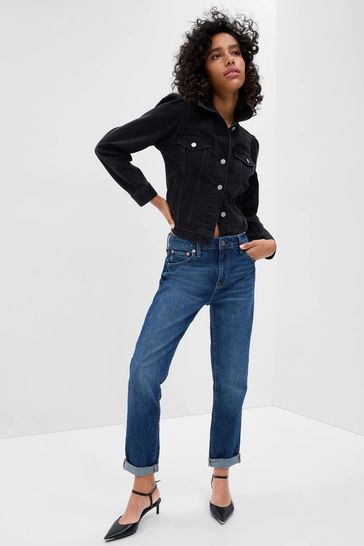 Buy Mid Wash Blue Mid Rise Slim Boyfriend Jeans from the Gap online shop