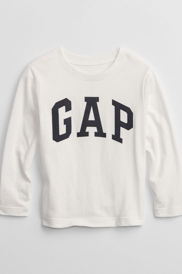 Buy White Logo Short Sleeve Crew Neck T-Shirt from the Gap online shop