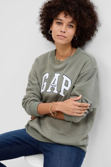 Buy Green Relaxed Original Logo Sweatshirt from the Gap online shop
