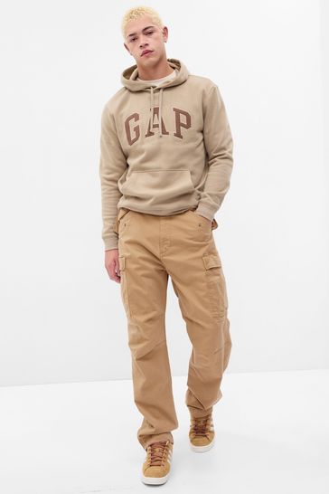 Buy Beige Relaxed Utility Cargo Trousers from the Gap online shop