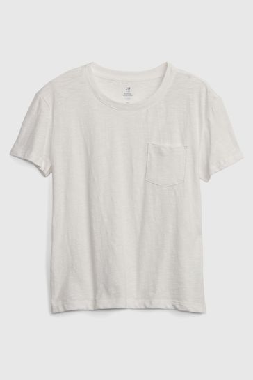 Buy White Organic Cotton Short Sleeve Pocket T-Shirt from the Gap ...