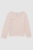 9-14 yrs Cotton Embroidered T-Shirt in Ivory - Image 1 of 1