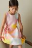9-13 yrs Pleated Scuba Dress in Multi - Image 1 of 1