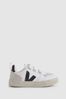 Veja Suede Velcro Trainers in White/Black - Image 1 of 1
