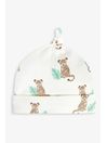 Ecru Leopard Print Cotton Baby Hat - Image 1 of 1