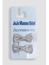 Silver 2-Pack Bow Clips - Image 1 of 1